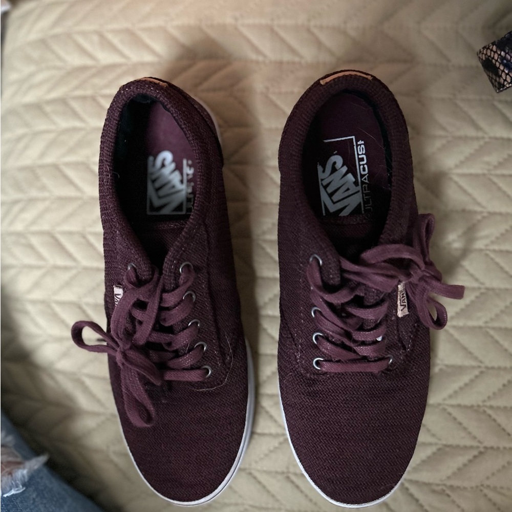 Vans Burgundy Athletic Shoes
